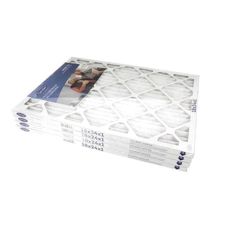 Carrier Air Filter, 1" MERV 13, Pleated, AC/Furnace, 4-Pack, 18 X 24 X 1
